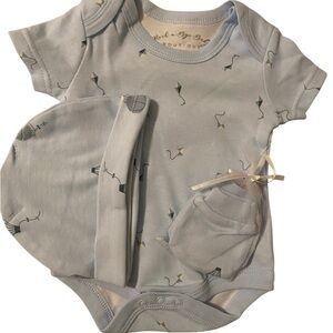 Baby Blue Kite Print Onesie Set